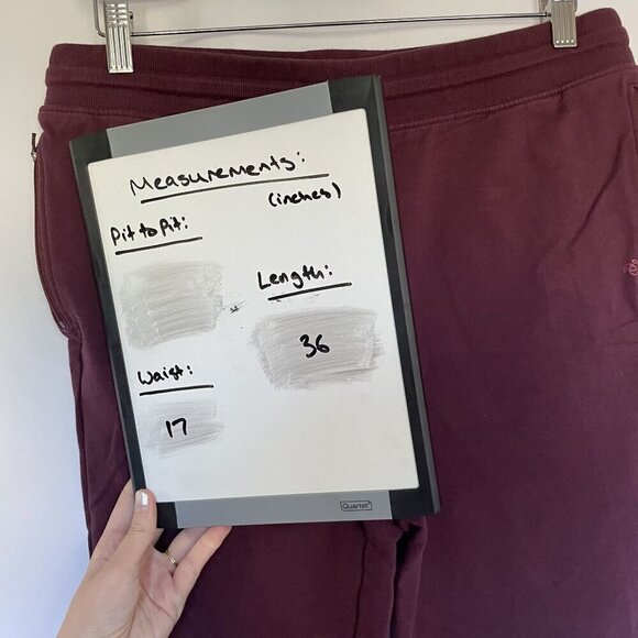 Jockey athleisure burgundy pants women's size XL casual pockets drawstring - Picture 4 of 6